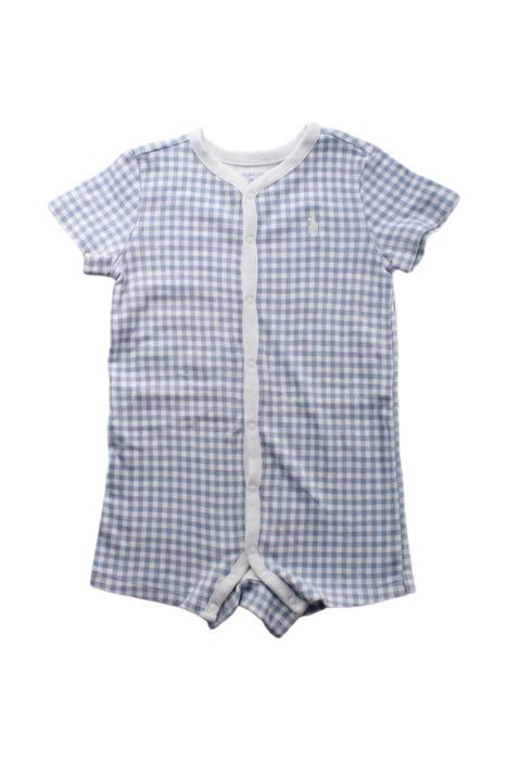 A Blue Short Sleeve Rompers from Ralph Lauren in size 6-12M for boy. (Front View)