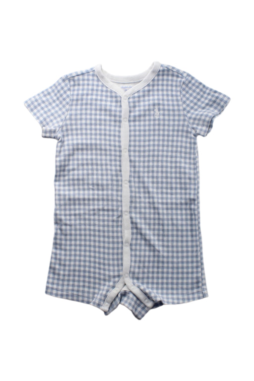 A Blue Short Sleeve Rompers from Ralph Lauren in size 6-12M for boy. (Front View)