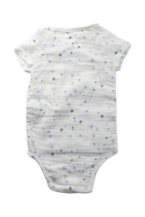 A White Short Sleeve Bodysuits from Aden & Anais in size 6-12M for neutral. (Back View)