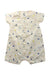 A White Short Sleeve Rompers from Petit Bateau in size 3-6M for boy. (Front View)