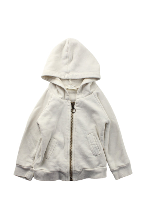 A White Zippered Sweatshirts from 1 + in the family in size 6-12M for neutral. (Front View)