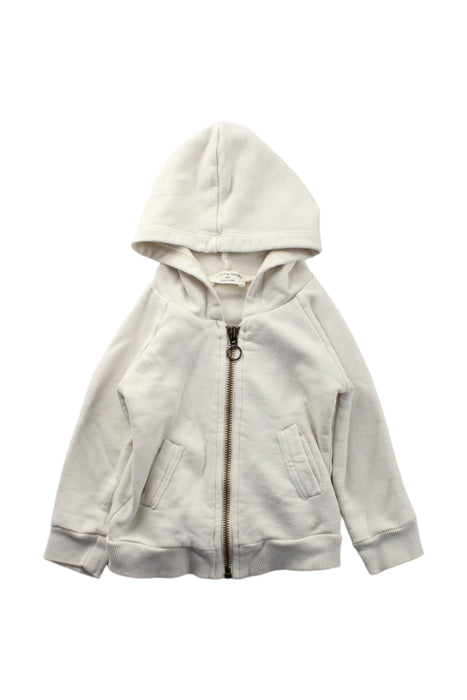 A White Zippered Sweatshirts from 1 + in the family in size 6-12M for neutral. (Front View)