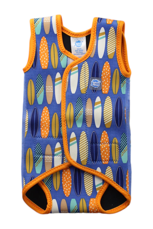 A Blue Wetsuits from Splash About in size 0-3M for neutral. (Front View)