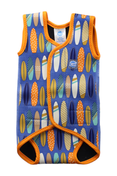 A Blue Wetsuits from Splash About in size 0-3M for neutral. (Front View)