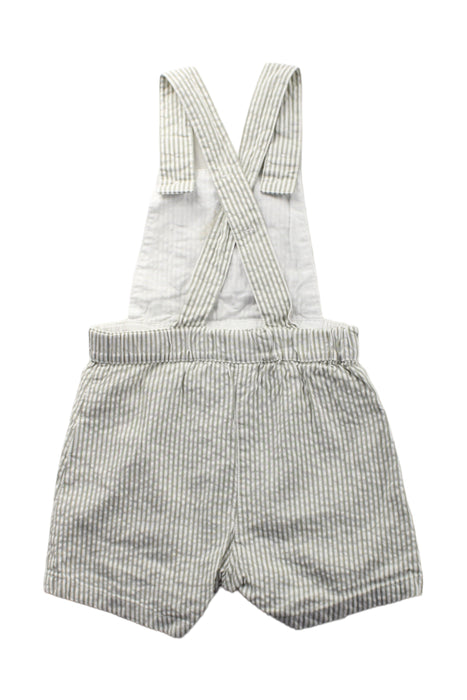 A Green Overall Shorts from Petit Bateau in size 6-12M for boy. (Back View)