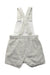 A Green Overall Shorts from Petit Bateau in size 6-12M for boy. (Back View)