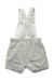 A Green Overall Shorts from Petit Bateau in size 6-12M for boy. (Back View)