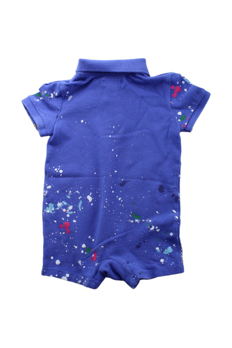 A Blue Short Sleeve Rompers from Ralph Lauren in size 6-12M for boy. (Back View)