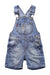 A Blue Overall Shorts from Levi's in size 6-12M for girl. (Front View)