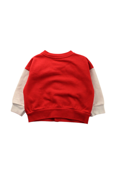 A Red Cardigans from Petit Bateau in size 6-12M for boy. (Back View)