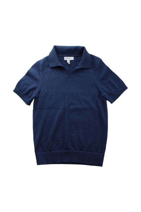 A Blue Short Sleeve Polos from REISS in size 7Y for boy. (Front View)