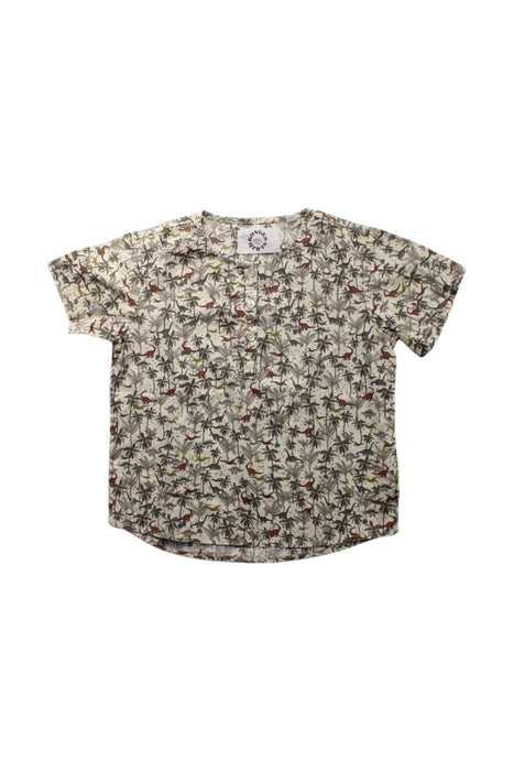 A Beige Short Sleeve Tops from Konges Sløjd in size 4T for boy. (Front View)