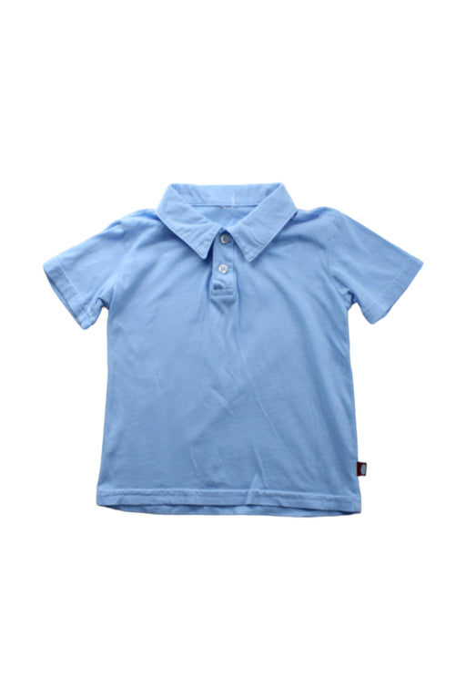 A Blue Short Sleeve Polos from City Threads in size 2T for boy. (Front View)