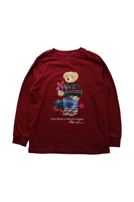 A Red Long Sleeve T Shirts from Polo Ralph Lauren in size 6T for boy. (Front View)