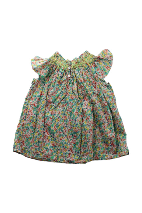 A Green Short Sleeve Dresses from Bonpoint in size 8Y for girl. (Back View)