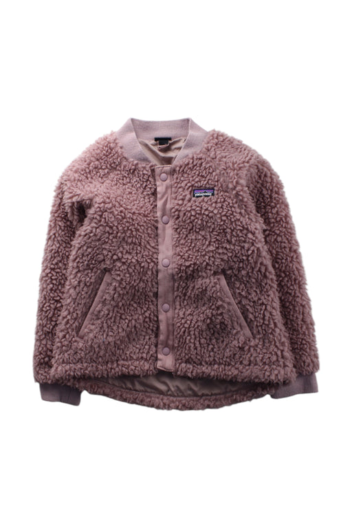 A Pink Lightweight Jackets from Patagonia in size 5T for girl. (Front View)