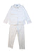 A White Pyjama Sets from Jacadi in size 6T for girl. (Front View)