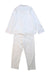 A White Pyjama Sets from Jacadi in size 6T for girl. (Back View)