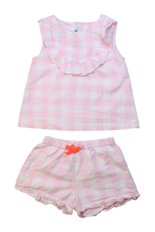 A Pink Shorts Sets from Jacadi in size 4T for girl. (Front View)