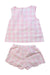 A Pink Shorts Sets from Jacadi in size 4T for girl. (Back View)