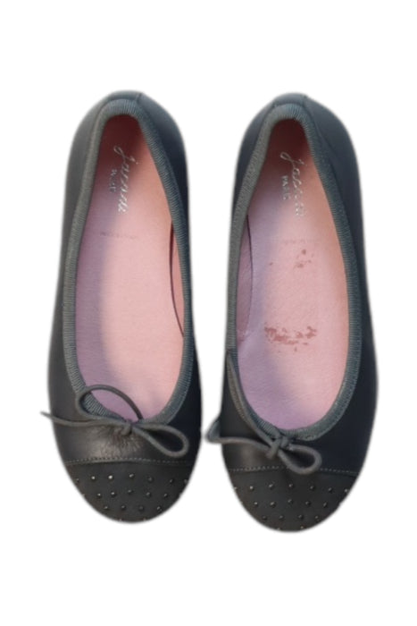 A Black Flats from Jacadi in size 6T for girl. (Back View)