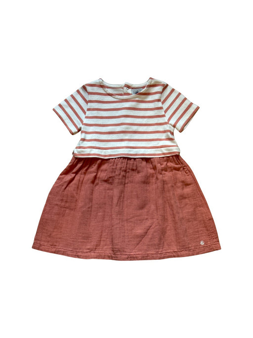 A White Short Sleeve Dresses from Petit Bateau in size 2T for girl. (Front View)