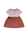 A White Short Sleeve Dresses from Petit Bateau in size 2T for girl. (Front View)