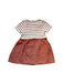 A White Short Sleeve Dresses from Petit Bateau in size 2T for girl. (Back View)