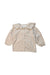 A Ivory Long Sleeve Tops from Aosta in size 4T for girl. (Front View)