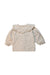 A Ivory Long Sleeve Tops from Aosta in size 4T for girl. (Back View)