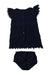 A Navy Dress Sets from Ralph Lauren in size 6-12M for girl. (Back View)