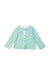 A Teal Cardigans from Petit Bateau in size 6-12M for girl. (Front View)