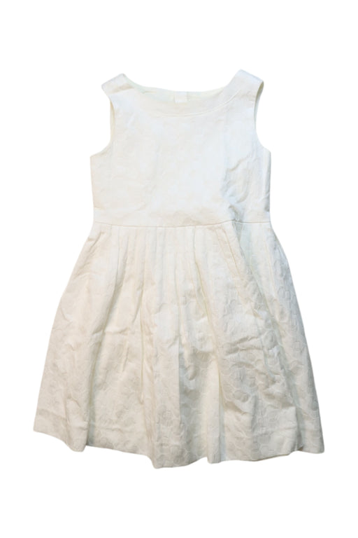 A White Sleeveless Dresses from Bonpoint in size 6T for girl. (Front View)