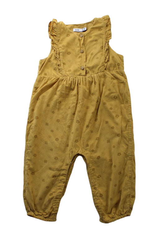 A Yellow Sleeveless Jumpsuits from Knot in size 12-18M for girl. (Front View)