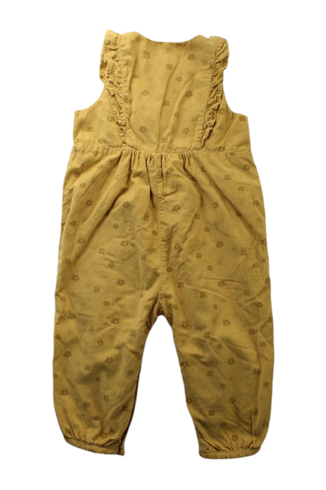 A Yellow Sleeveless Jumpsuits from Knot in size 12-18M for girl. (Back View)