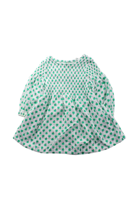 A Green Long Sleeve Dresses from Seed in size 2T for girl. (Front View)