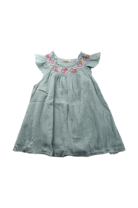 A Green Short Sleeve Dresses from Louise Misha in size 3T for girl. (Front View)