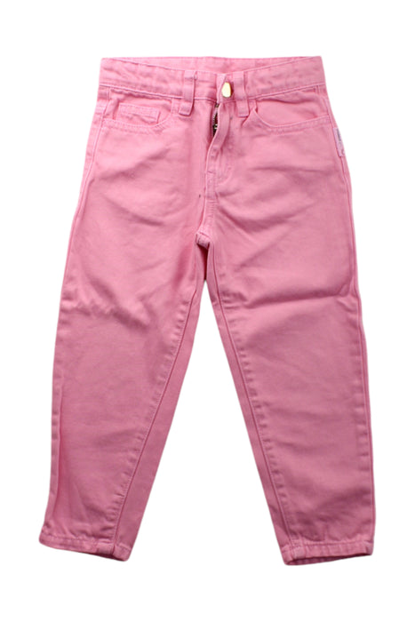 A Pink Casual Pants from Maed for Mini in size 3T for girl. (Front View)