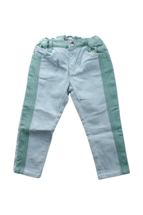 A Blue Casual Pants from Armani in size 3T for girl. (Front View)