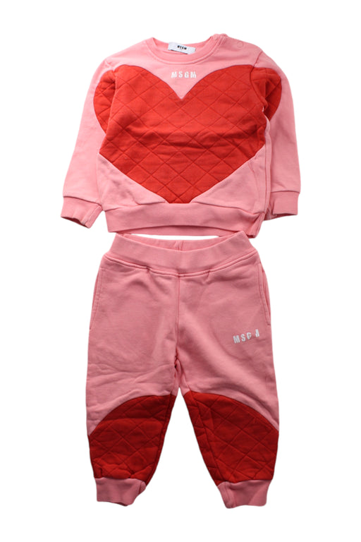 A Pink Pants Sets from MSGM in size 2T for girl. (Front View)