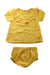 A Yellow Short Sleeve Tops from Buddy and Hope in size 18-24M for girl. (Front View)