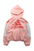 A Pink Lightweight Jackets from Adidas in size 10Y for girl. (Front View)