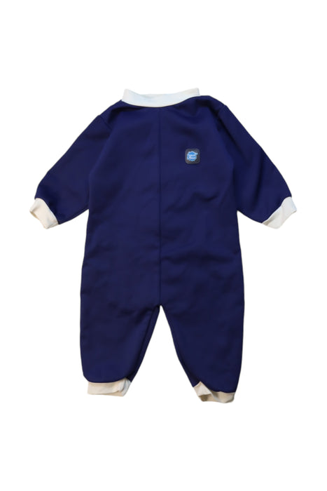 A Navy Wetsuits from Splash About in size 18-24M for boy. (Front View)