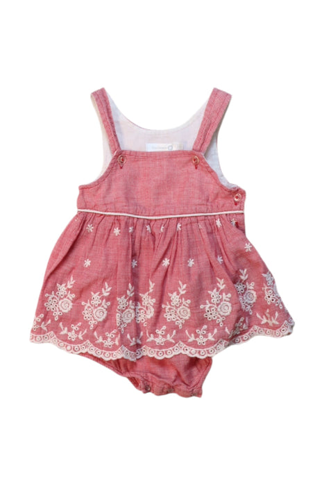 A Pink Sleeveless Bodysuits from Troizenfants in size 3-6M for girl. (Front View)