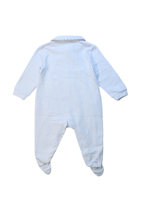 A Blue Onesies from Il Gufo in size 6-12M for neutral. (Back View)