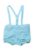 A Blue Overall Shorts from Nanos in size 6-12M for boy. (Front View)