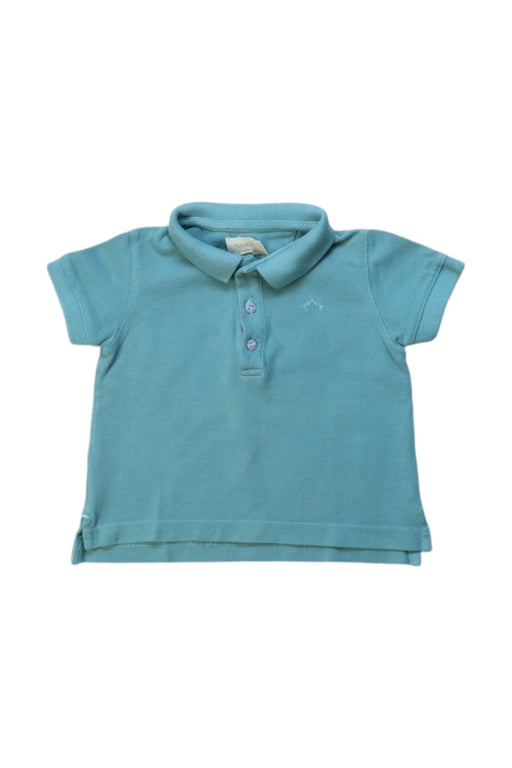 A Blue Short Sleeve Polos from Nanos in size 6-12M for boy. (Front View)