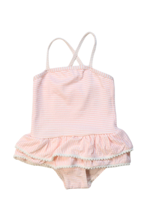 A Pink Swimsuits from Seed in size 6-12M for girl. (Front View)