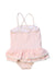 A Pink Swimsuits from Seed in size 6-12M for girl. (Back View)