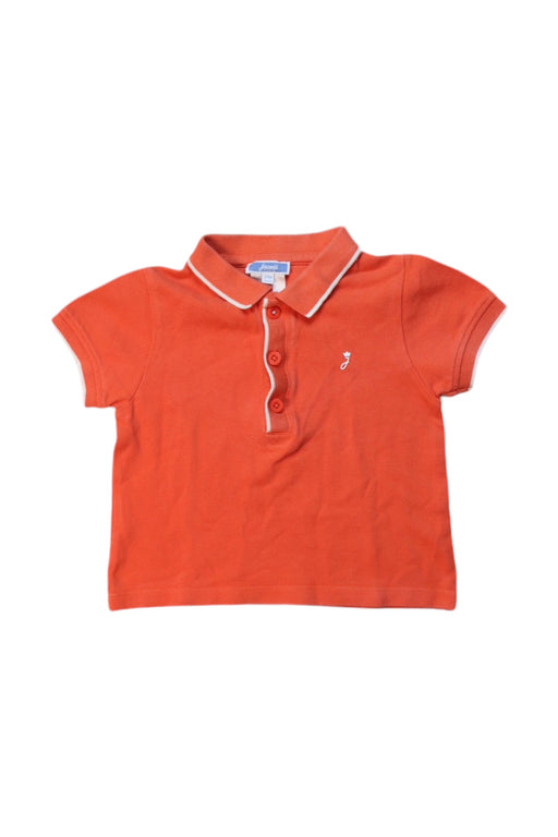 A White Short Sleeve Polos from Jacadi in size 18-24M for boy. (Front View)